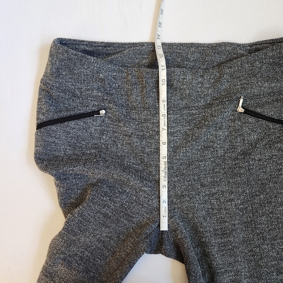 Chico's Zenergy herringbone leggings gray stretchy zippered pockets gray 3 16 XL - Picture 12 of 13
